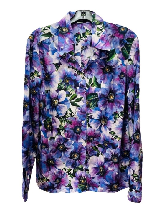 Dolce & Gabbana Tops - Dolce and Gabbana Floral Button Down Cotton Shirt
